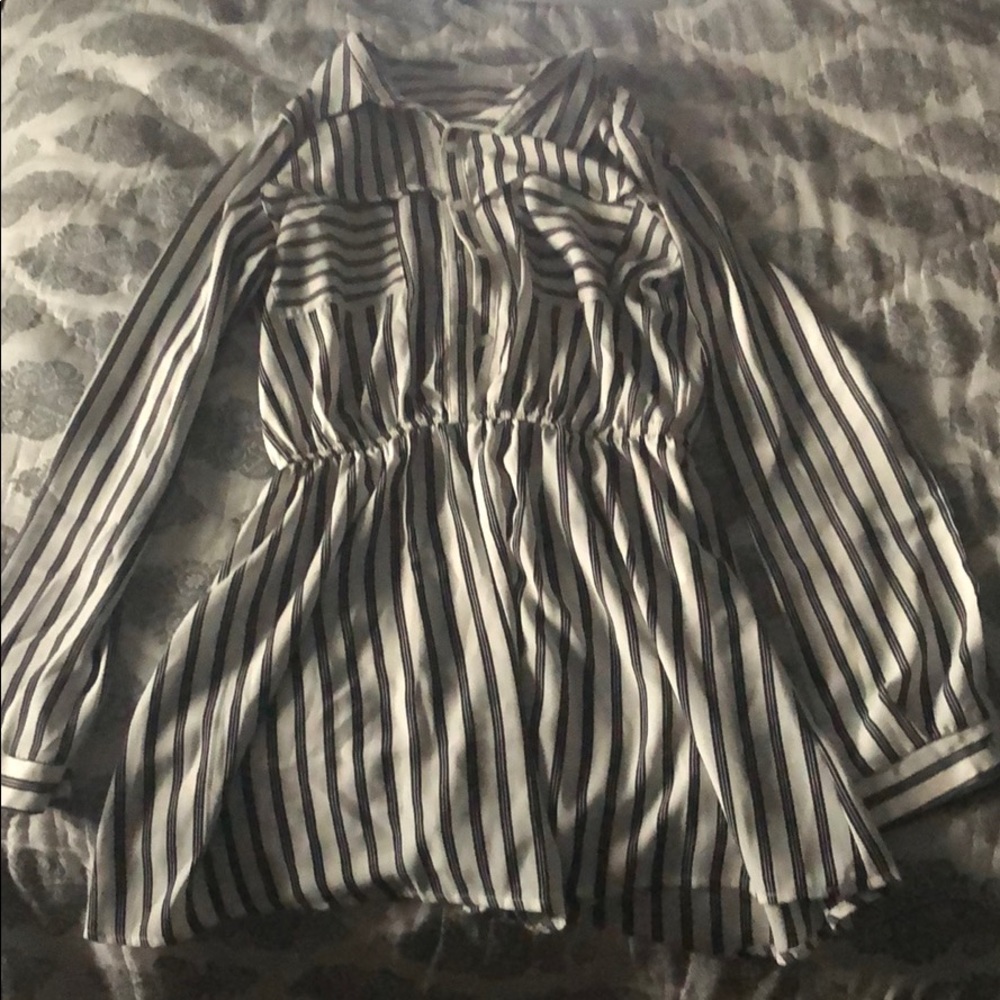 Cute White and Black Romper